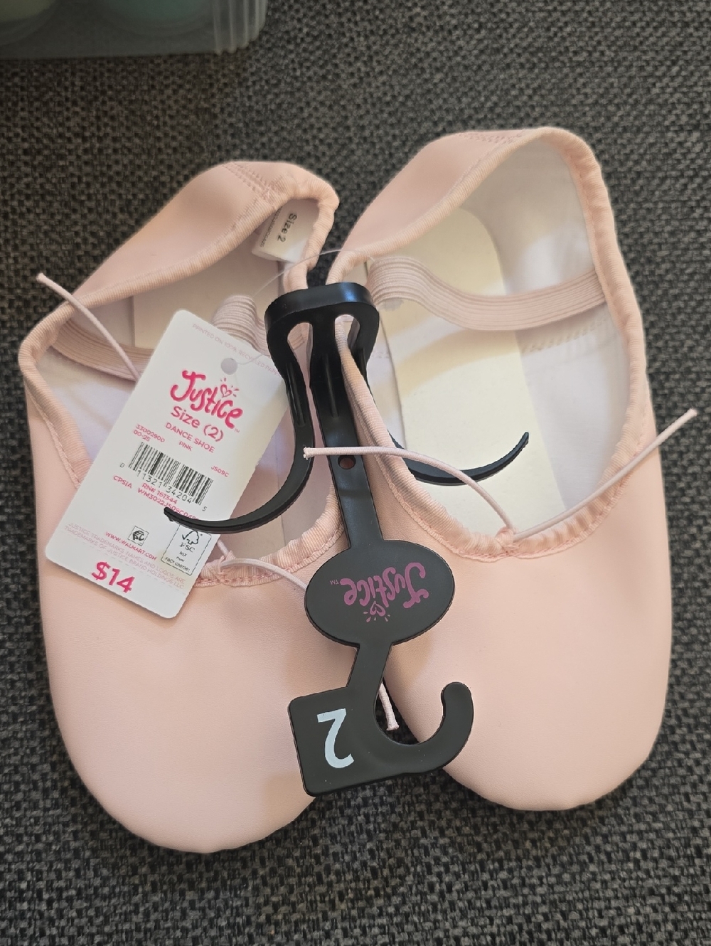 Justice Light Pink Ballet Flats for Girls